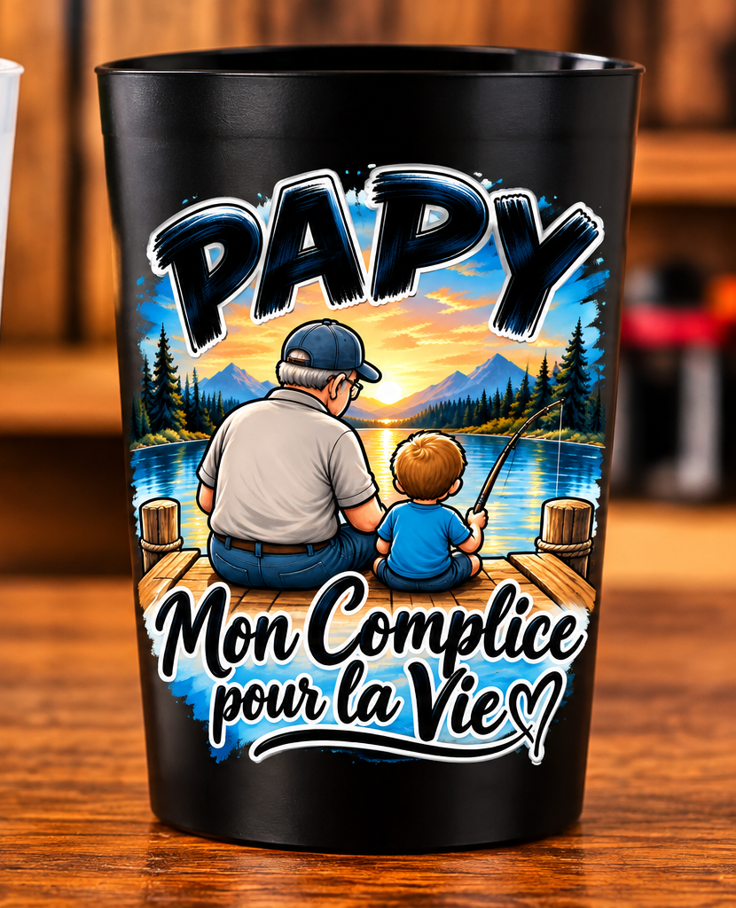 Gobelet Papy – Mon complice pour la vie – Noir