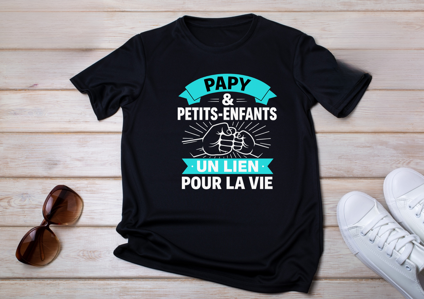 T-shirt « Papy & Petits-Enfants – Un lien pour la vie » 👕