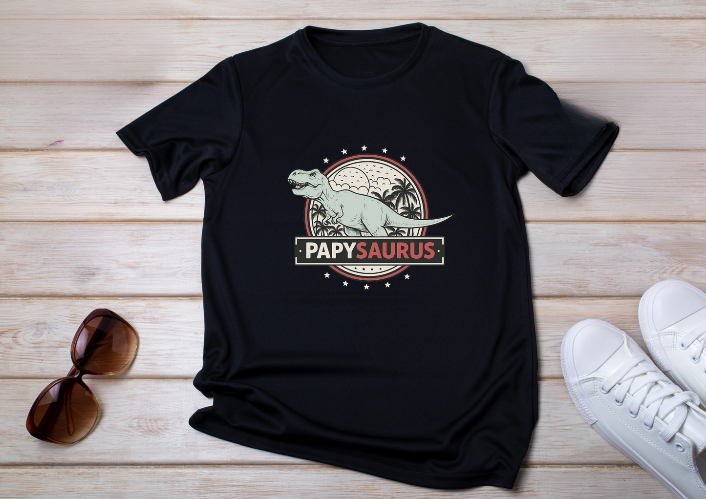đ T-shirt PAPYSAURUS â Cadeau original pour les grands-pères