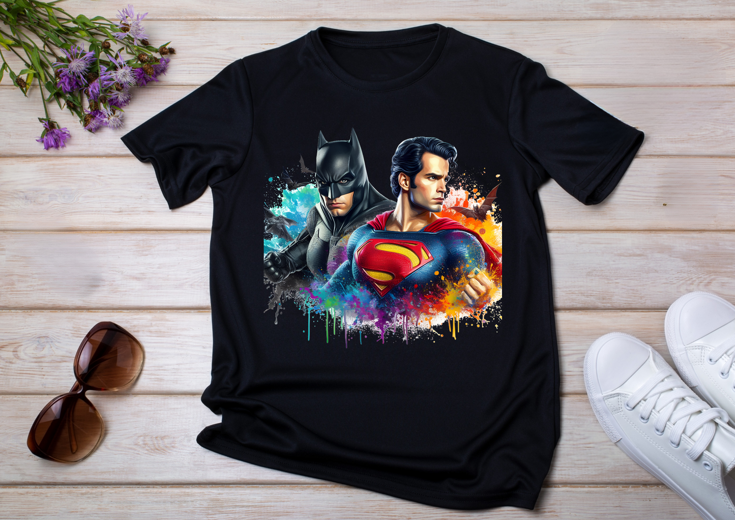 T-shirt Batman et Superman