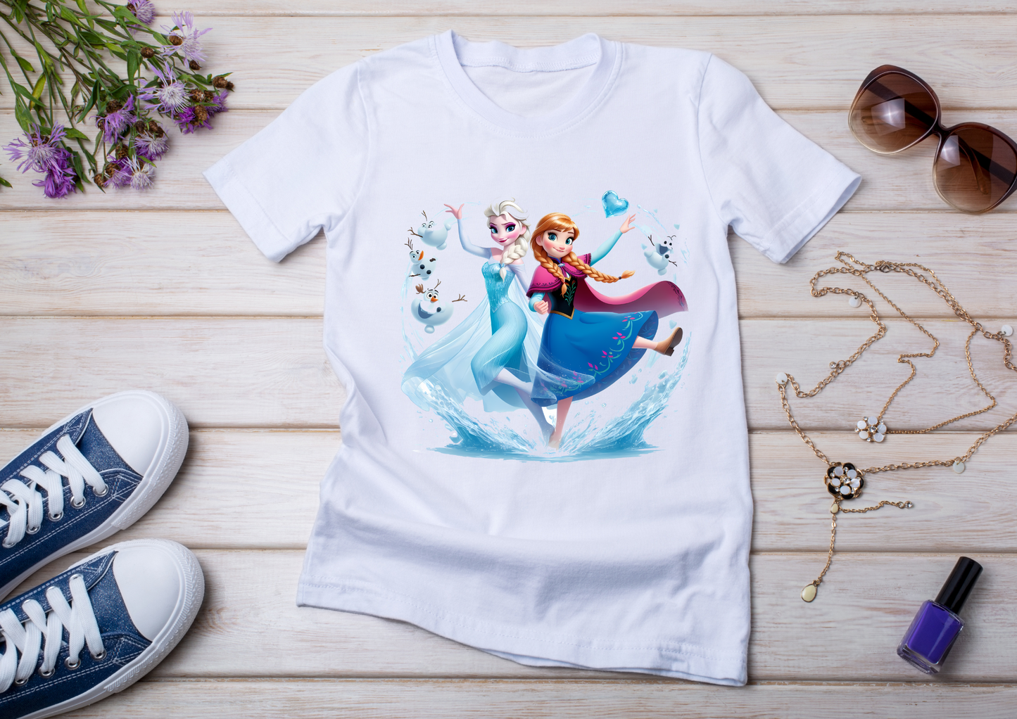 T-shirt enfant Anna & Elsa