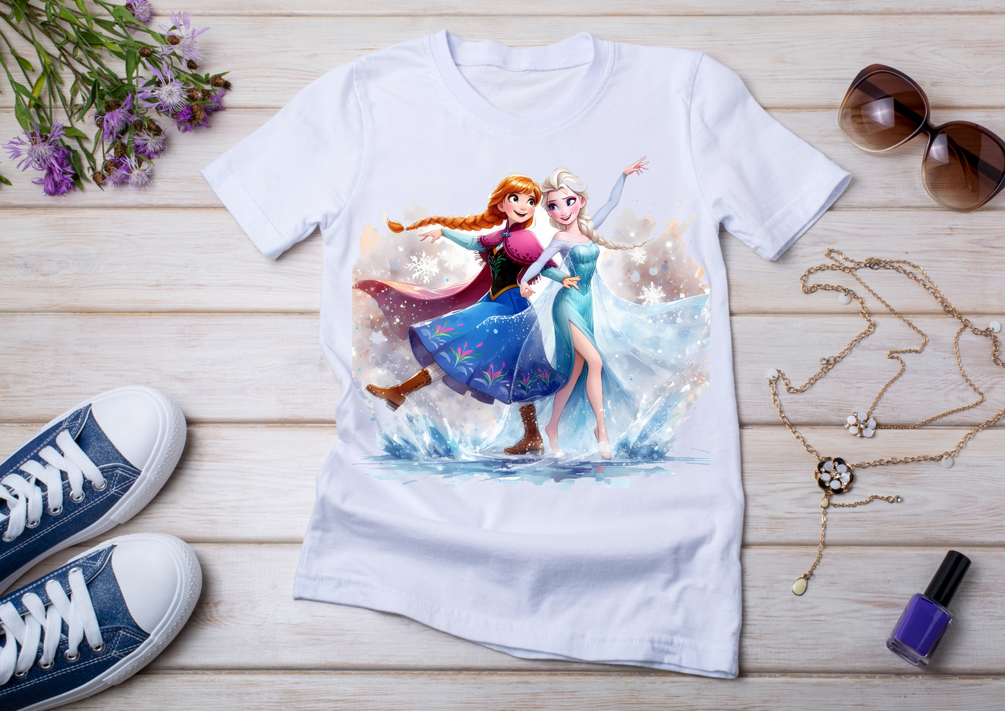 T-shirt enfant Anna & Elsa