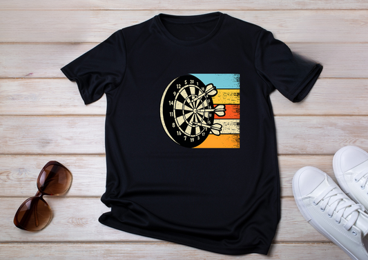 Vintage Darts T-Shirt - Retro Dartboard