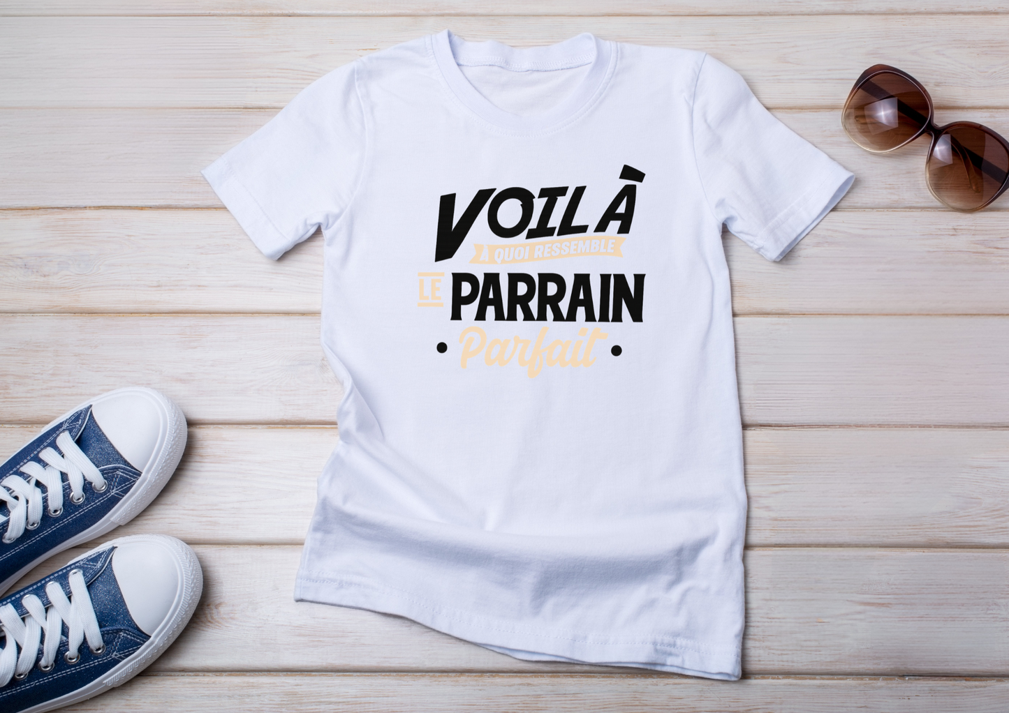đ T-shirt Homme â âVoilĂ Ă quoi ressemble le Parrain Parfaitâ
