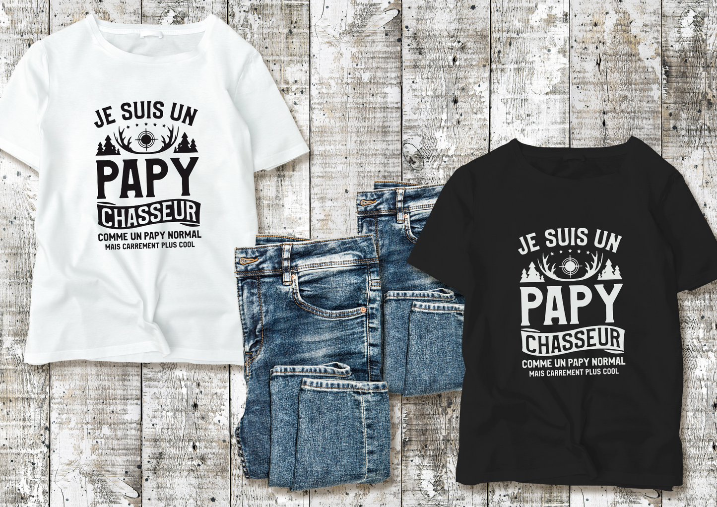 👕 Tee-shirt « Je suis un Papy Chasseur »