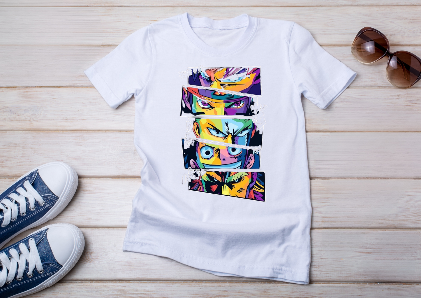 ⚡ T-shirt Anime Héros – Regard de Guerriers enfants