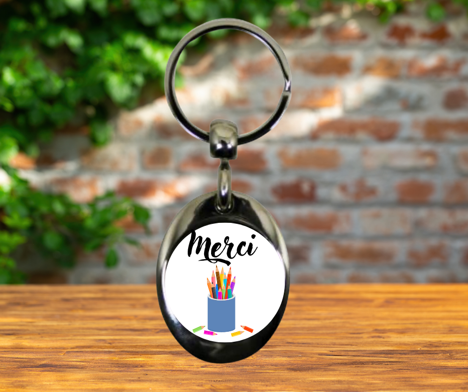 Porte clé jeton de caddie Maitre et Maitresse