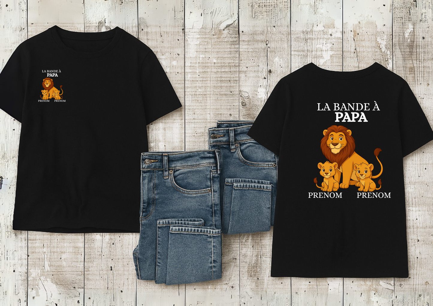 👕 T-shirt "La bande à Papa" personnalisé