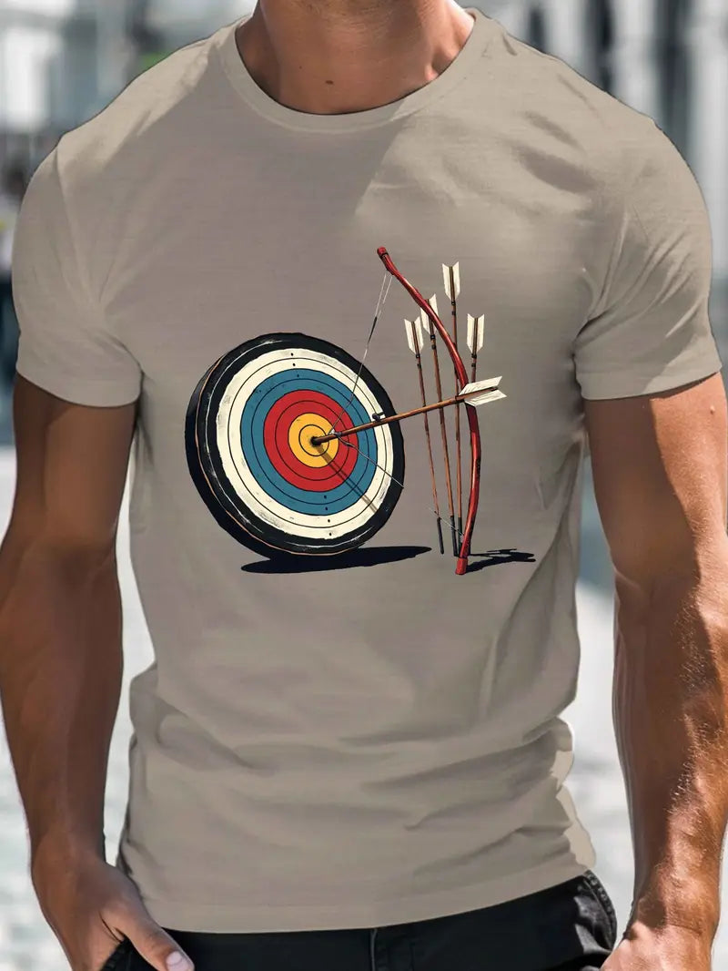 🎯 Tee-shirt Homme "ARCHERY TARGET" - Le style sobre des archers passionnés