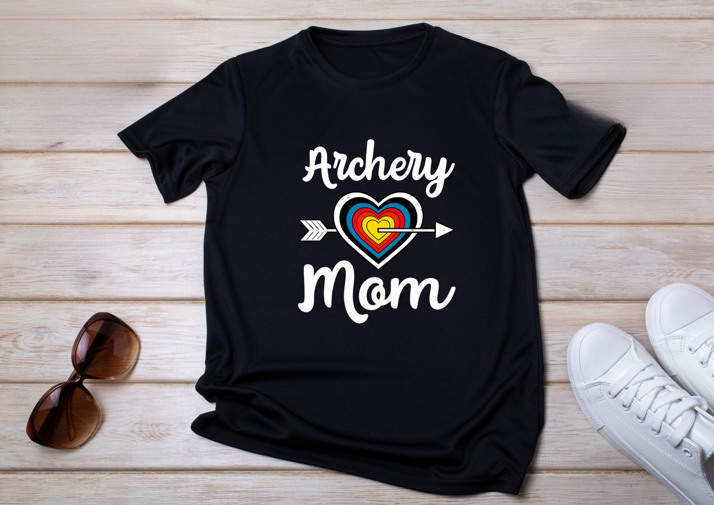 ❤️🏹 Tee-shirt "ARCHERY MOM" - Cœur cible pour mamans archères