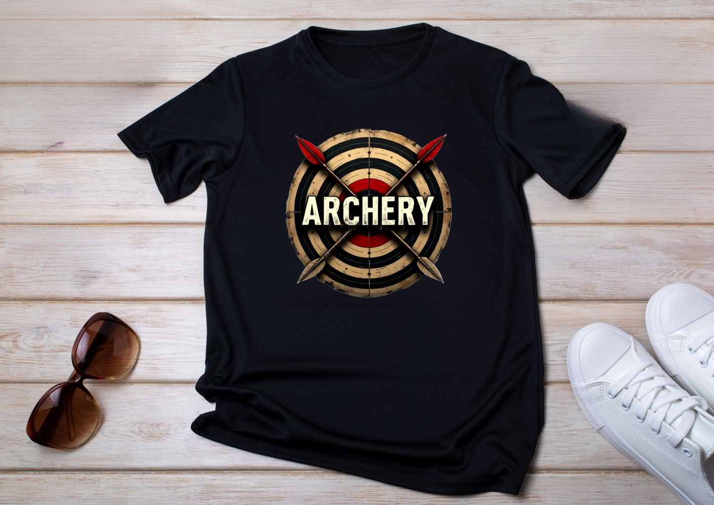 🎯 T-shirt Archerie – Cible Vintage & Flèches croisées