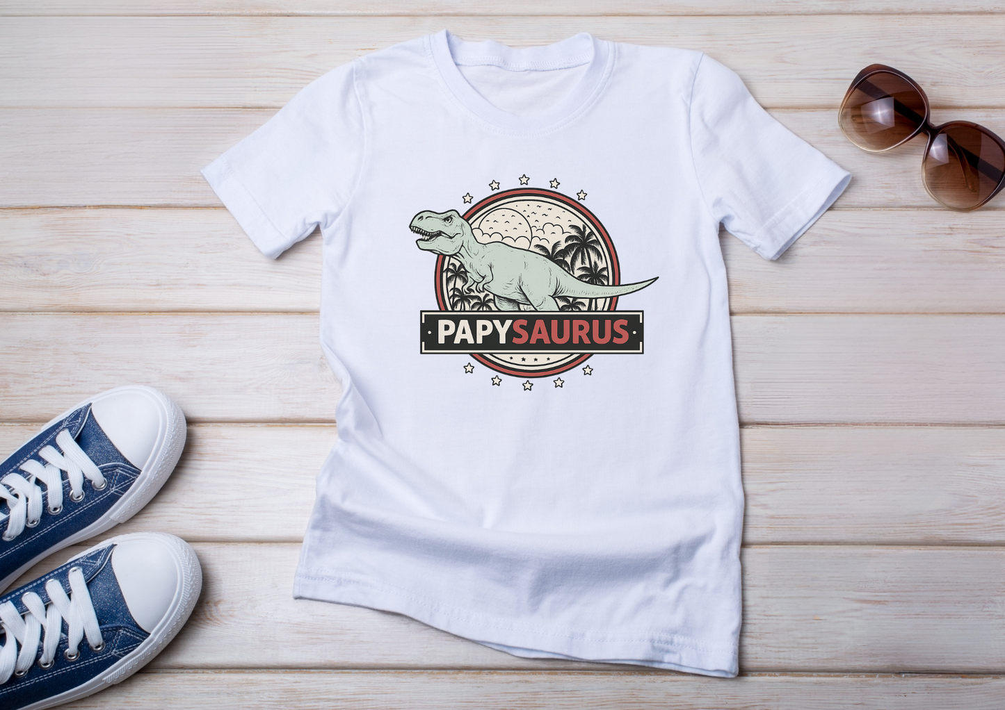 đ T-shirt PAPYSAURUS â Cadeau original pour les grands-pères