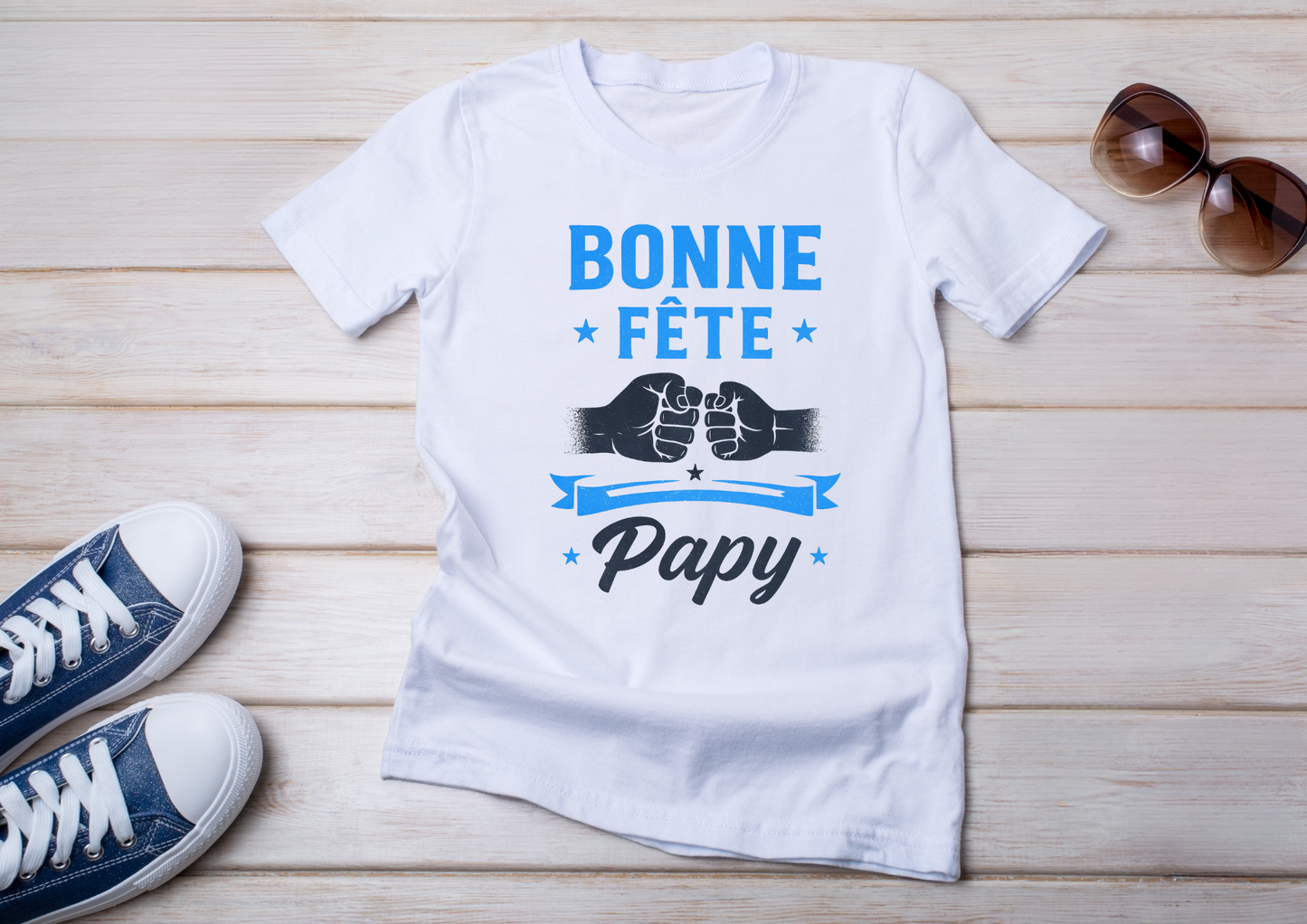 đ T-shirt « Bonne FĂȘte Papy »