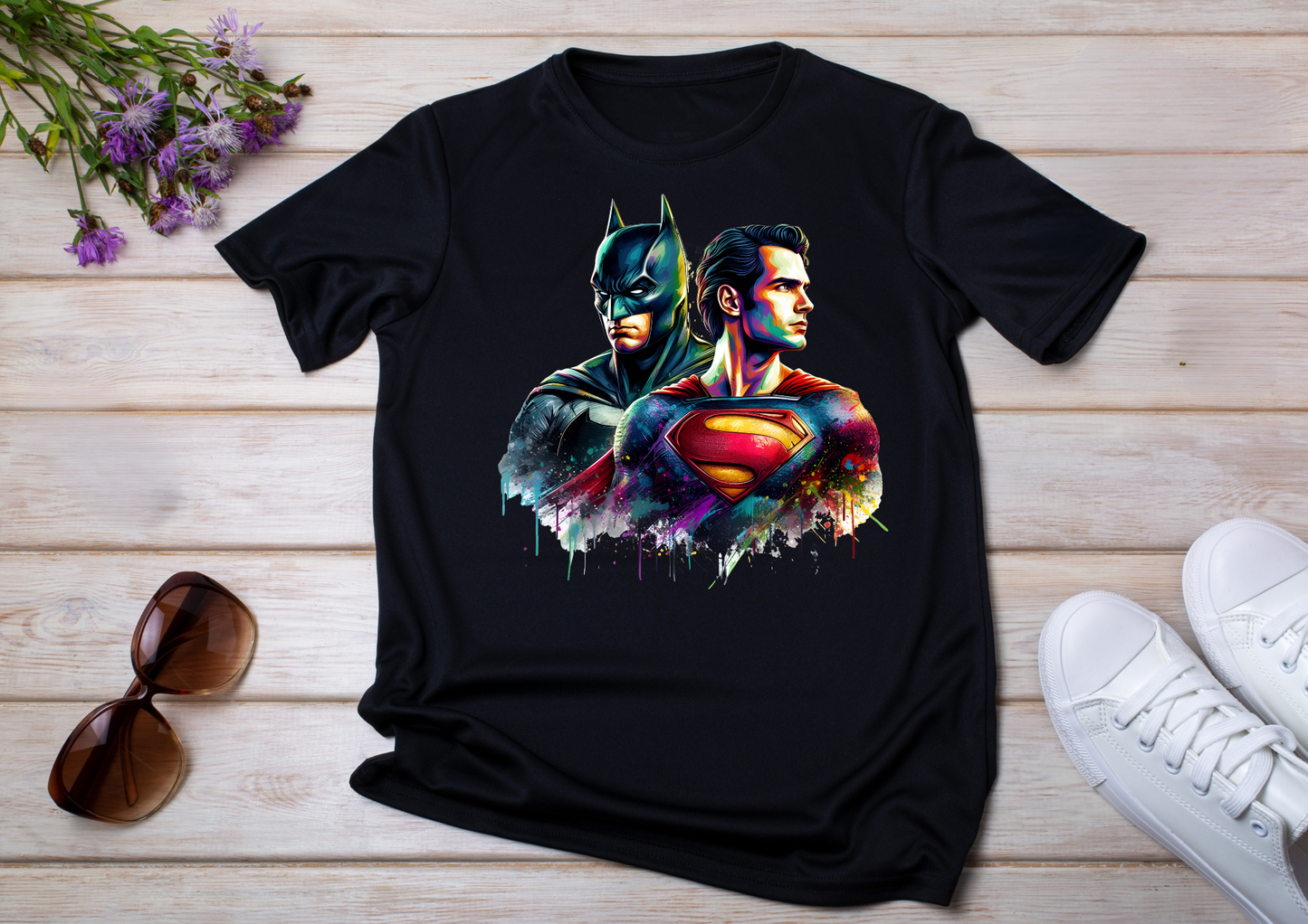 T-shirt Batman et Superman