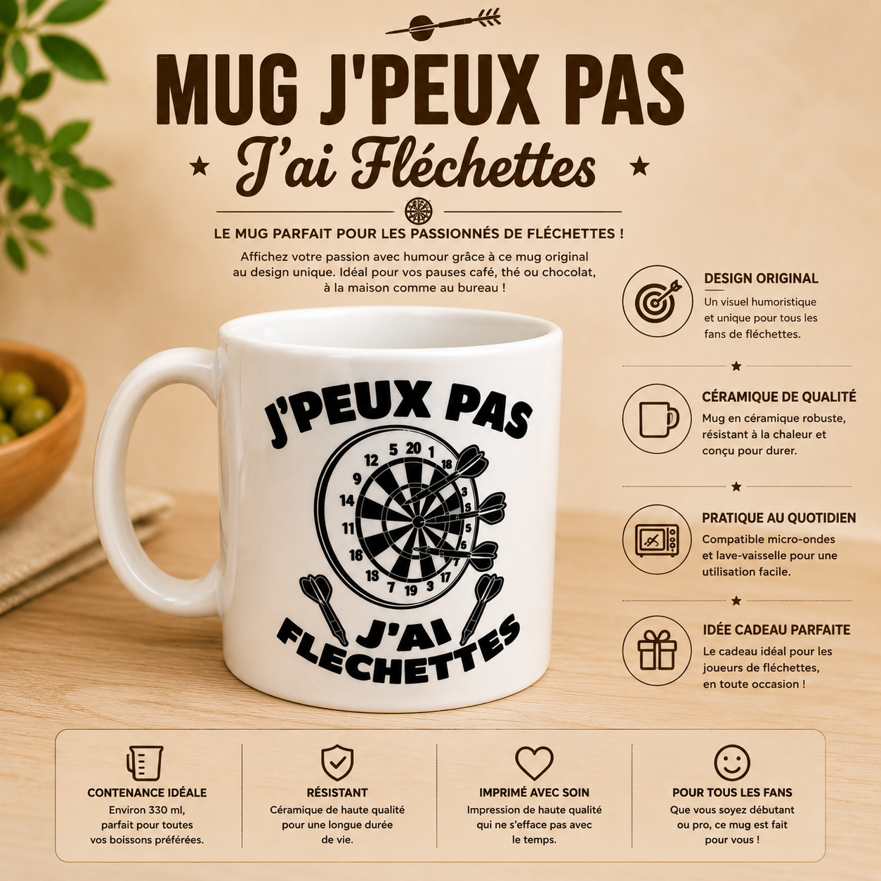 ☕ "Can't, I'm darting" Mug