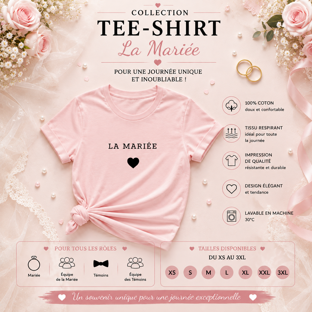 👰♀️ The Bride T-shirt – Elegant & Minimalist Design | Bachelorette & Wedding