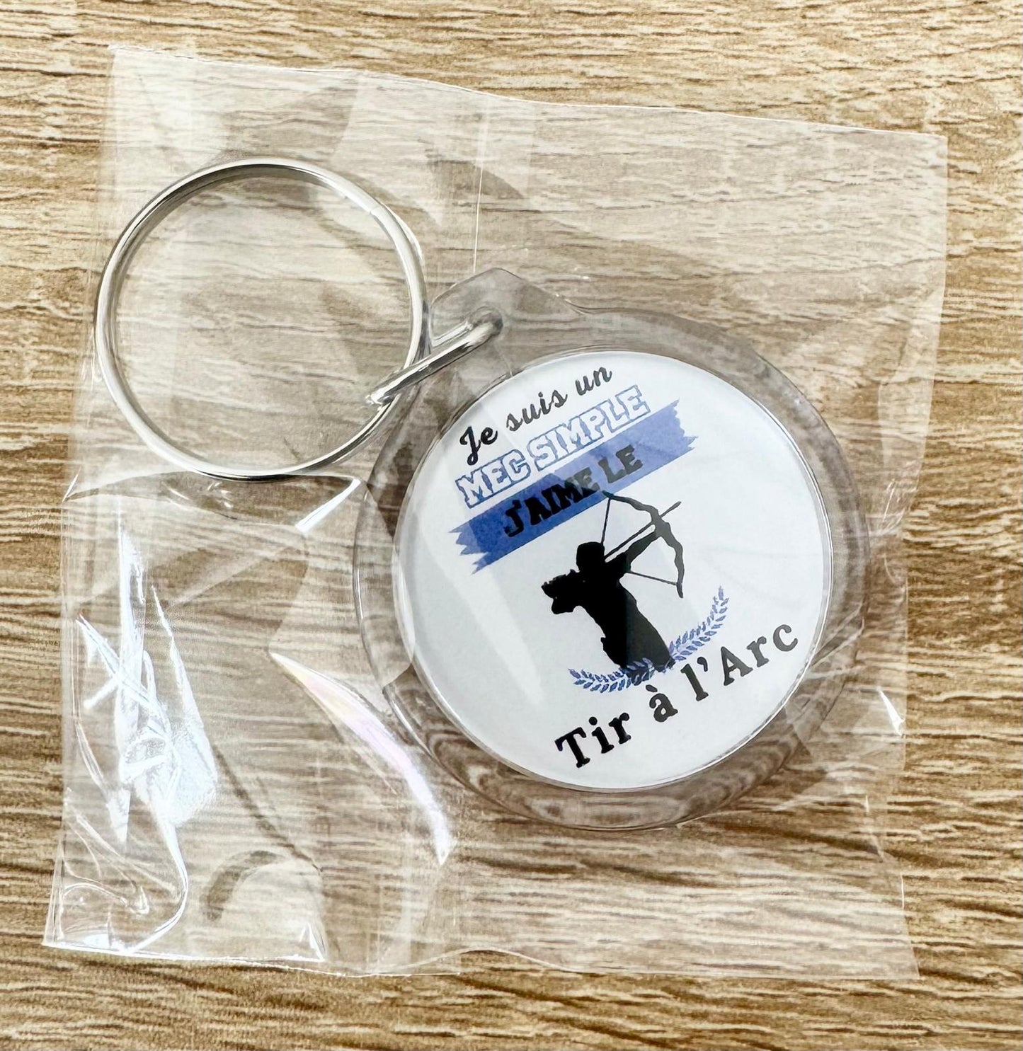 Porte-Clés Recto/Verso en Acrylique - Thème Tir à l'Arc