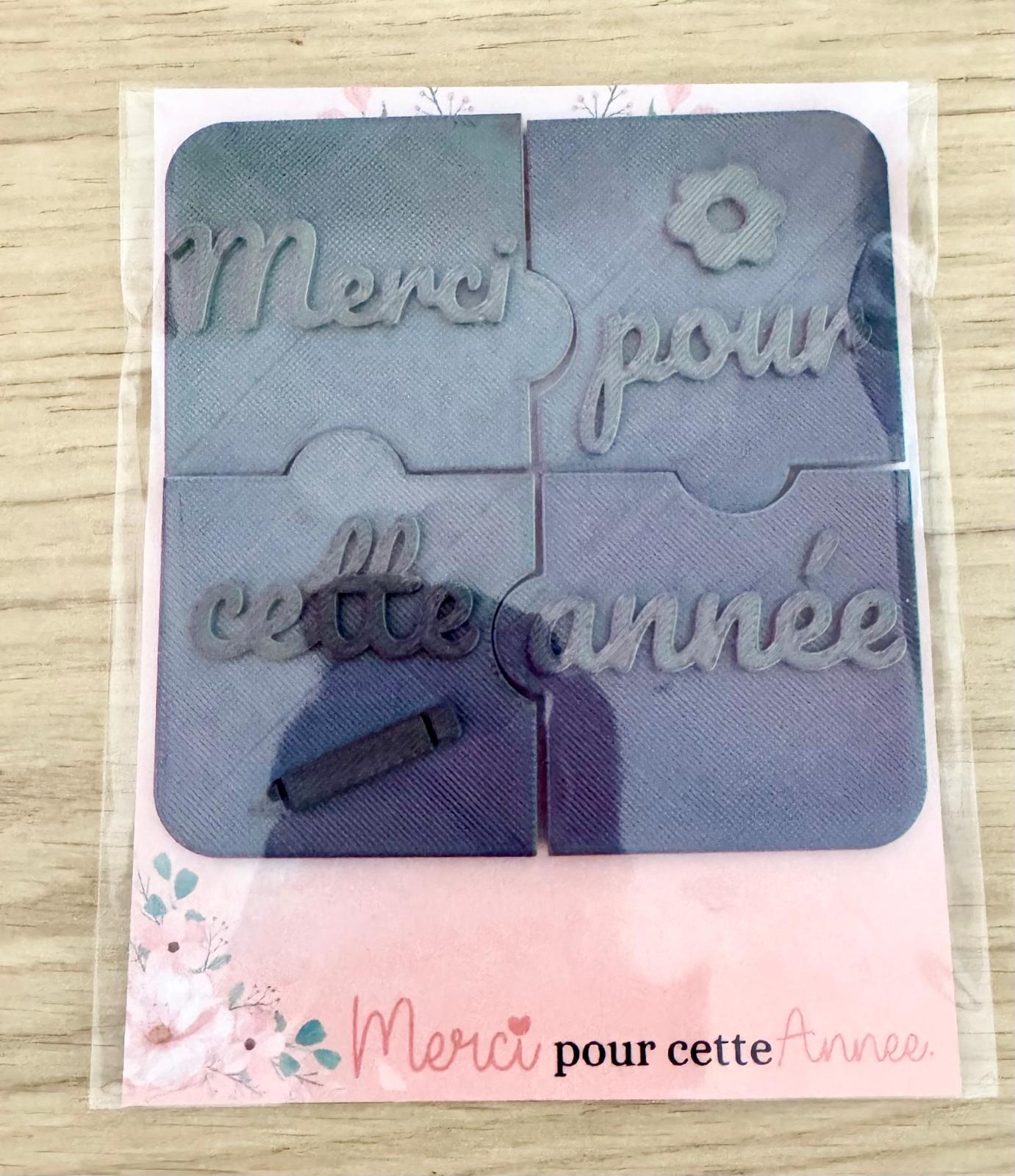 🧩 Mini Puzzle "Merci pour cette Année"