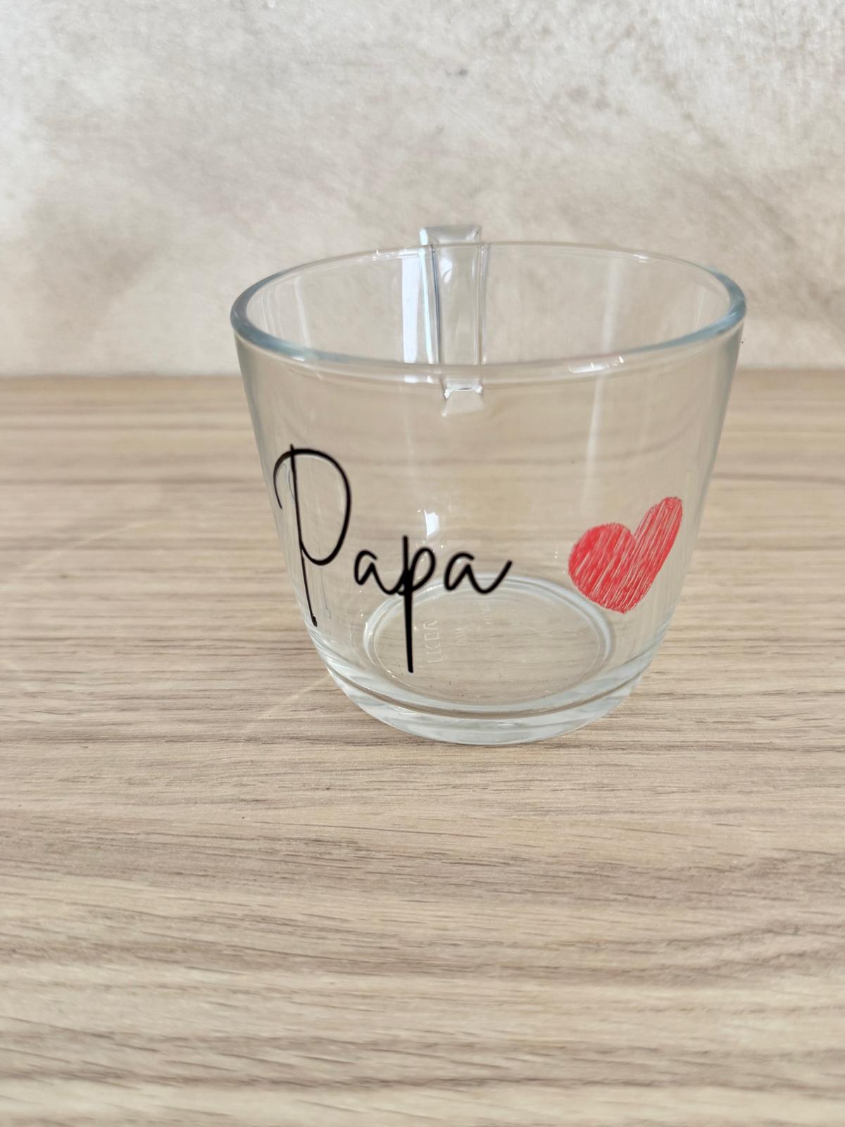 ❤️ Tasses Personnalisées avec Cœur – Mamie, Papy, Maman, Papa