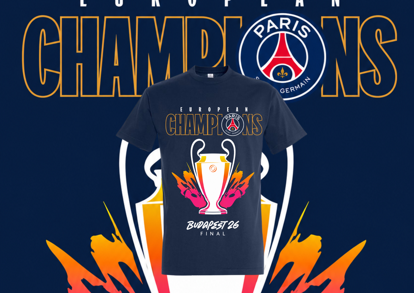 T-shirt European Champions – Budapest 26 Final