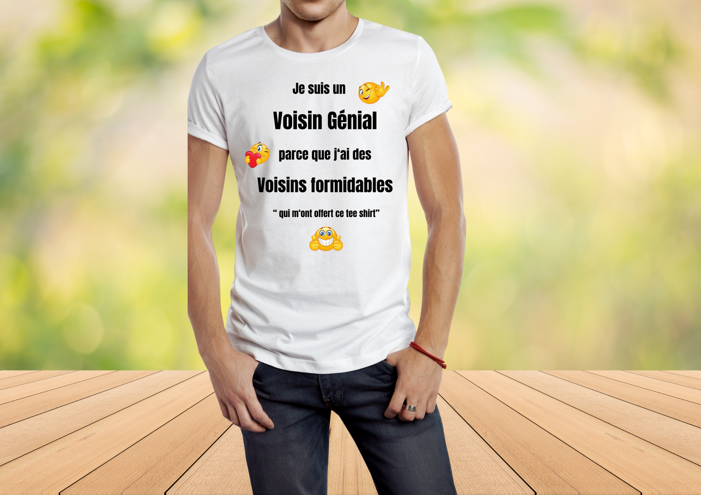 đ T-shirt Voisin GĂNIAL â Cadeau humoristique entre voisins