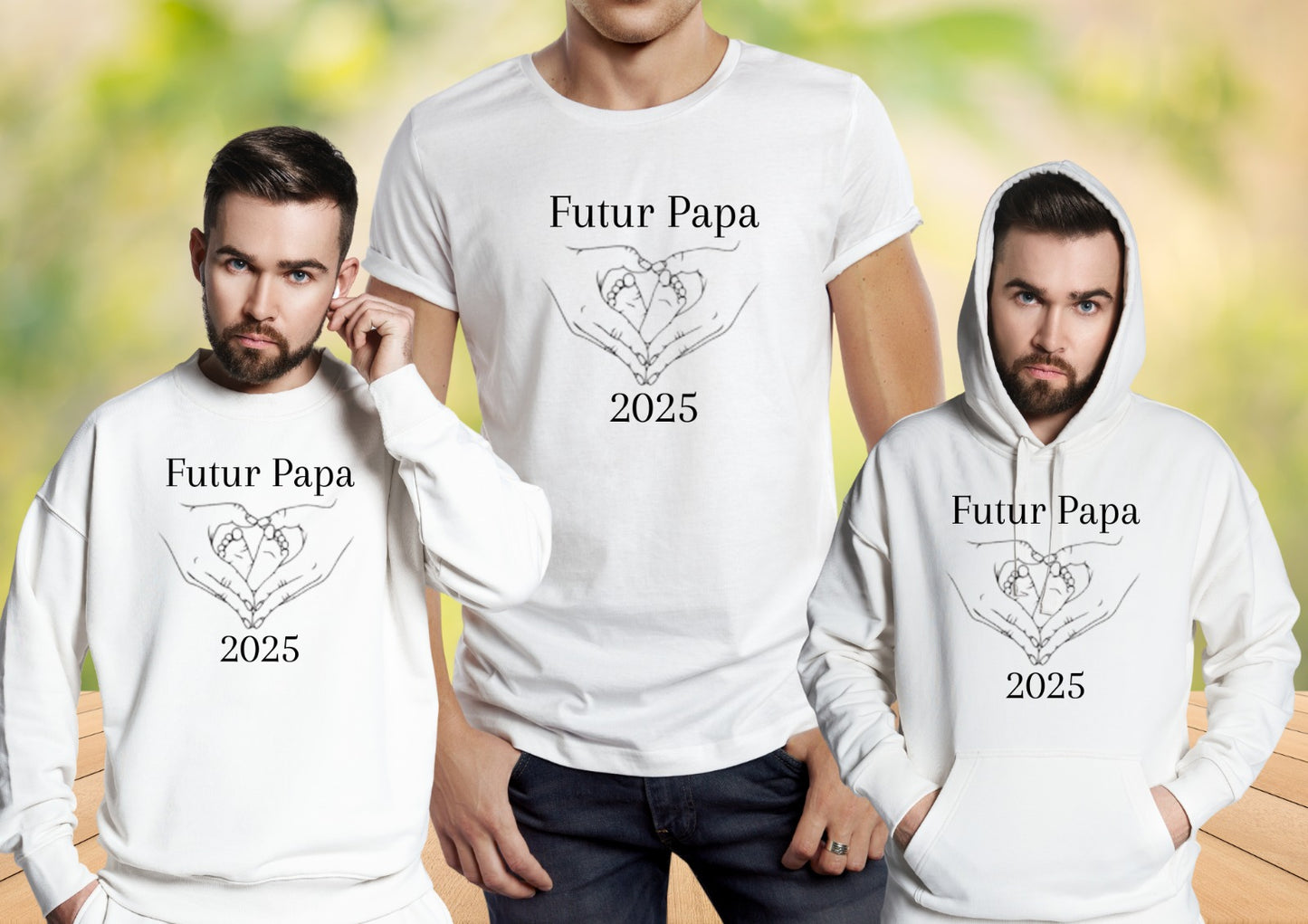 Tee Shirt - sweat - sweat a capuche futur papa 2025