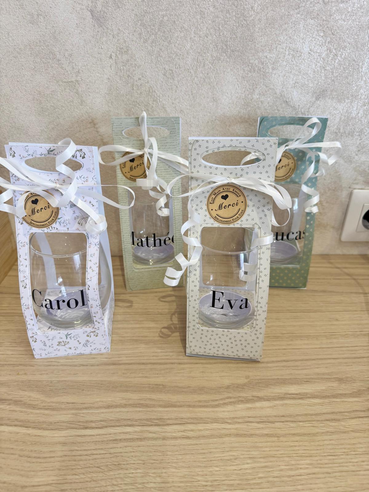 🍷 Verre Personnalisé avec Prénom – Emballage Cadeau 🎁
