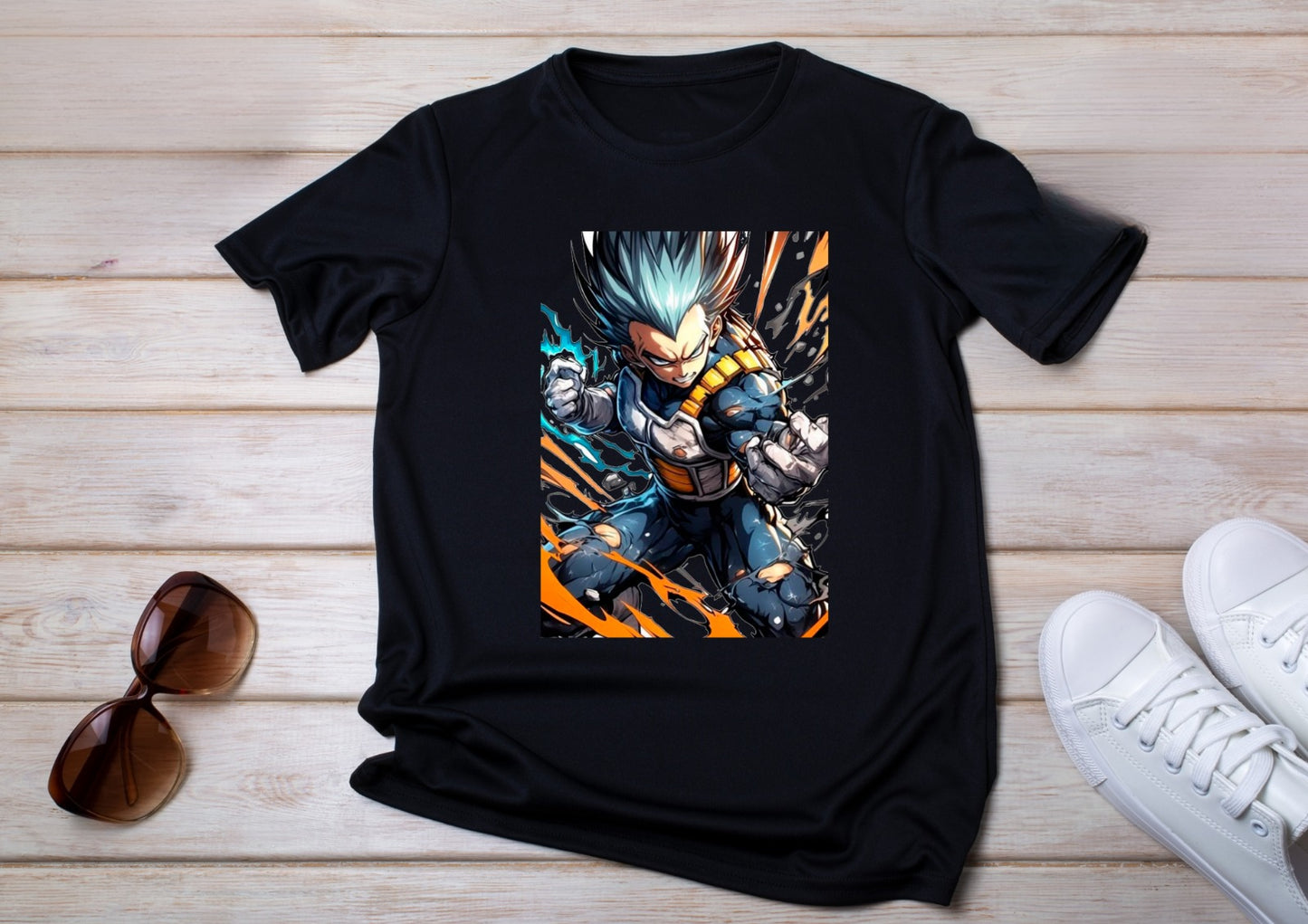 👕 T-shirt Dragon Ball Z – Vegeta Super Saiyan Blue ⚡