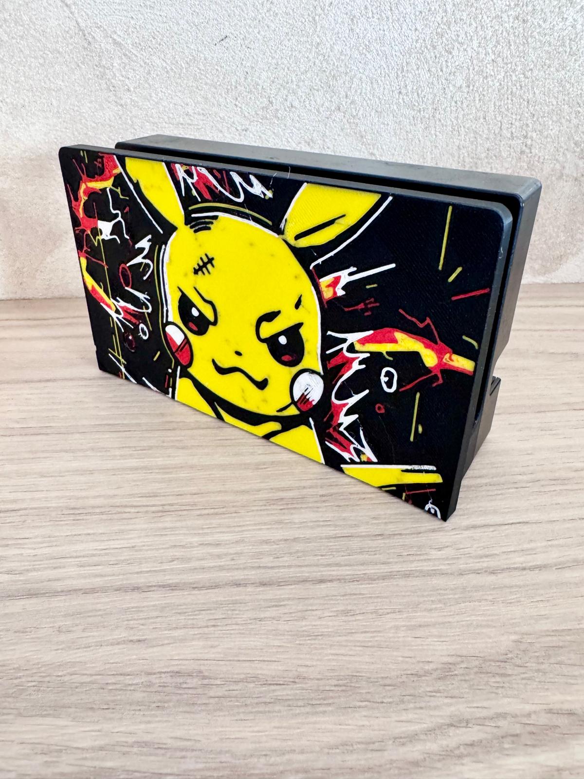 Cache Dock Nintendo Switch – Design Pika Rage Électrique