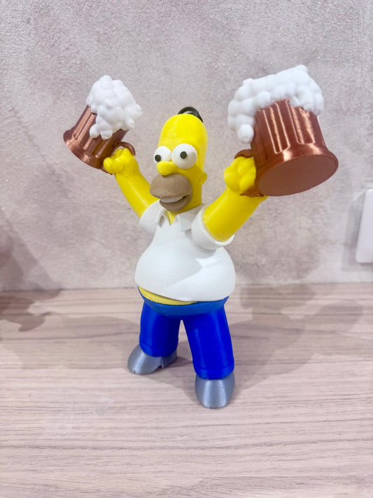 Figurine style Homer imprimée en 3D – vue principale