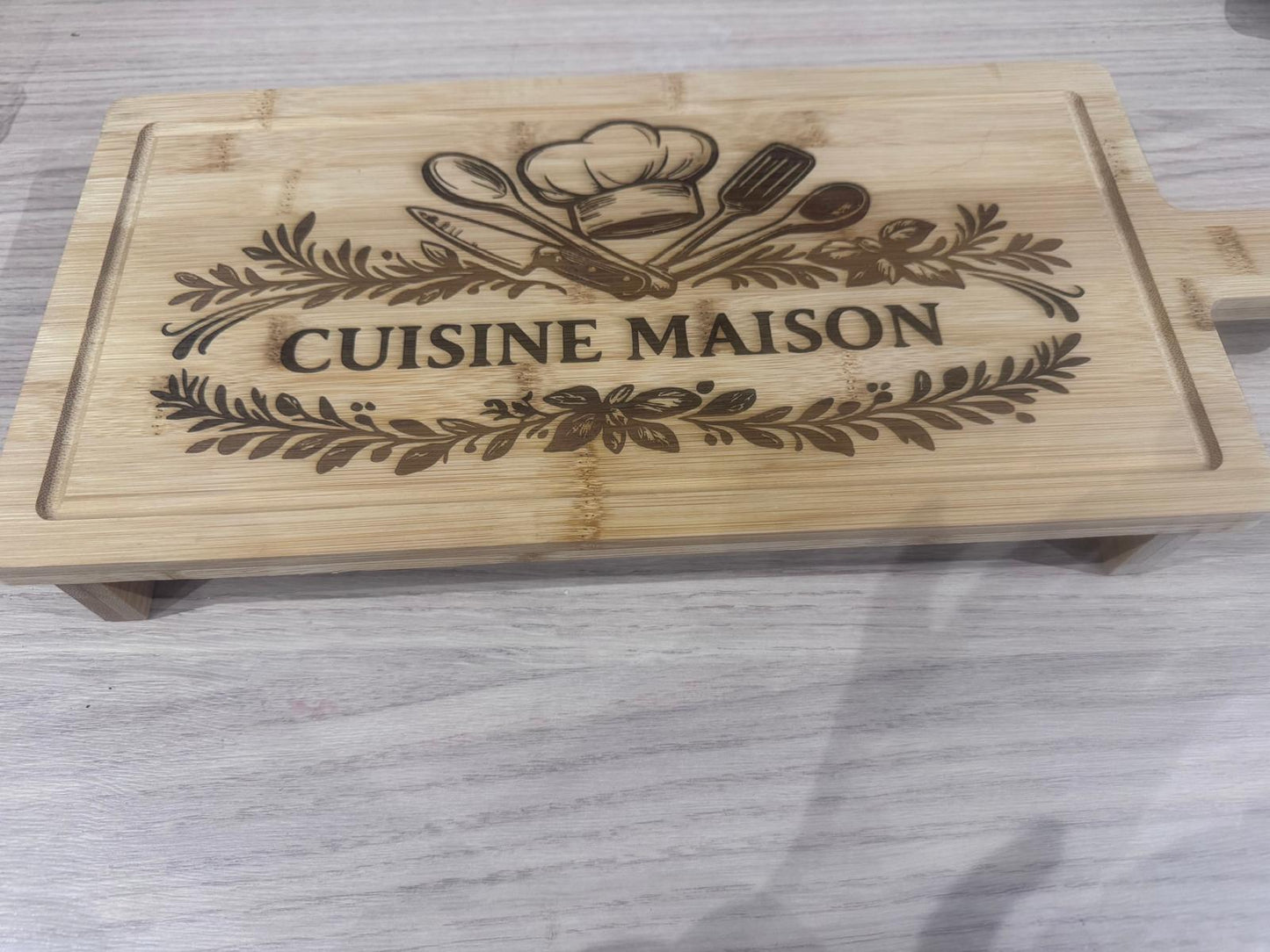 🧀🍞 Planche apéro / planche à découper en bambou gravée