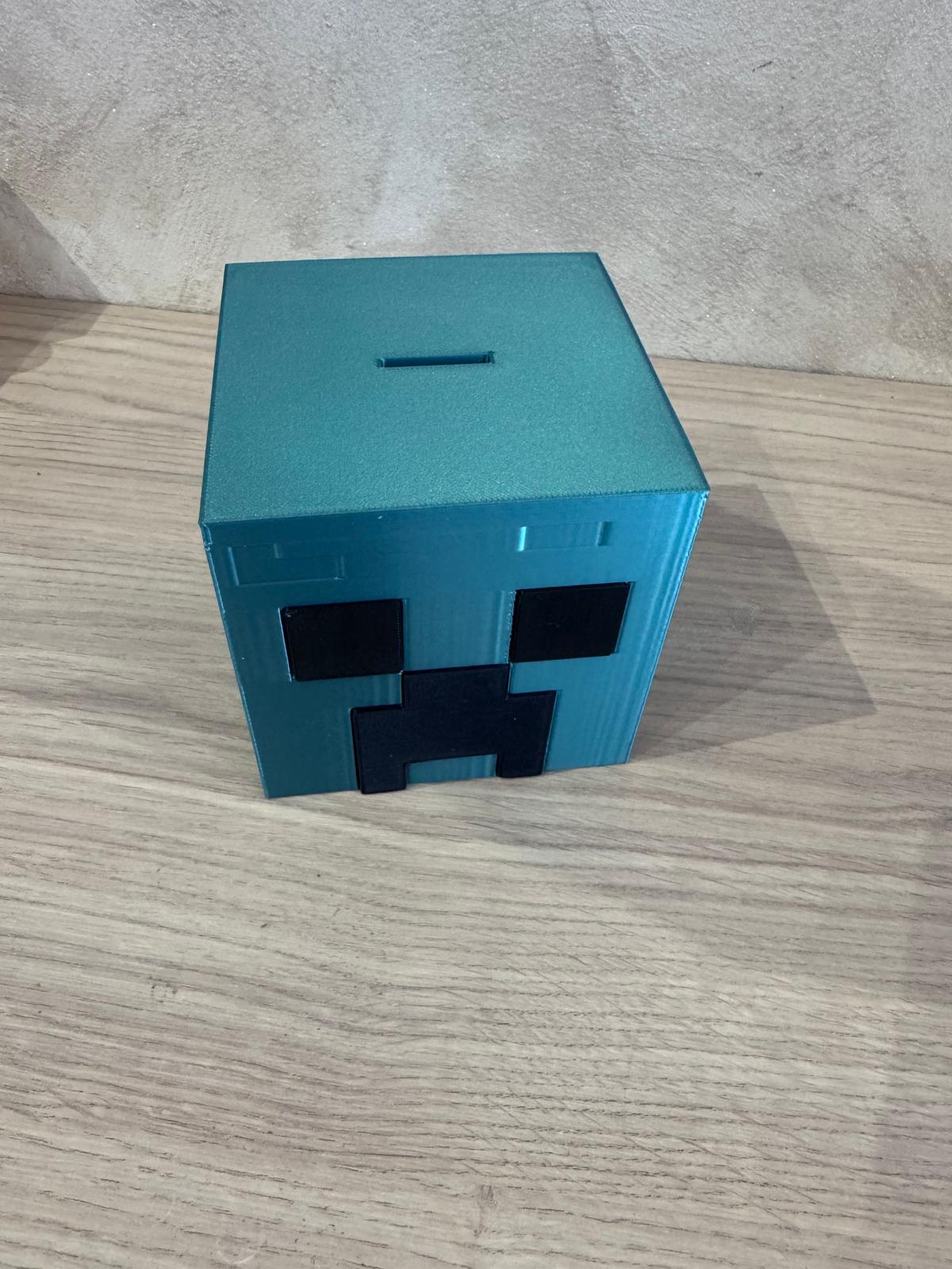 Tirelire Creeper – Boîte à monnaie style jeu vidéo (Impression 3D)