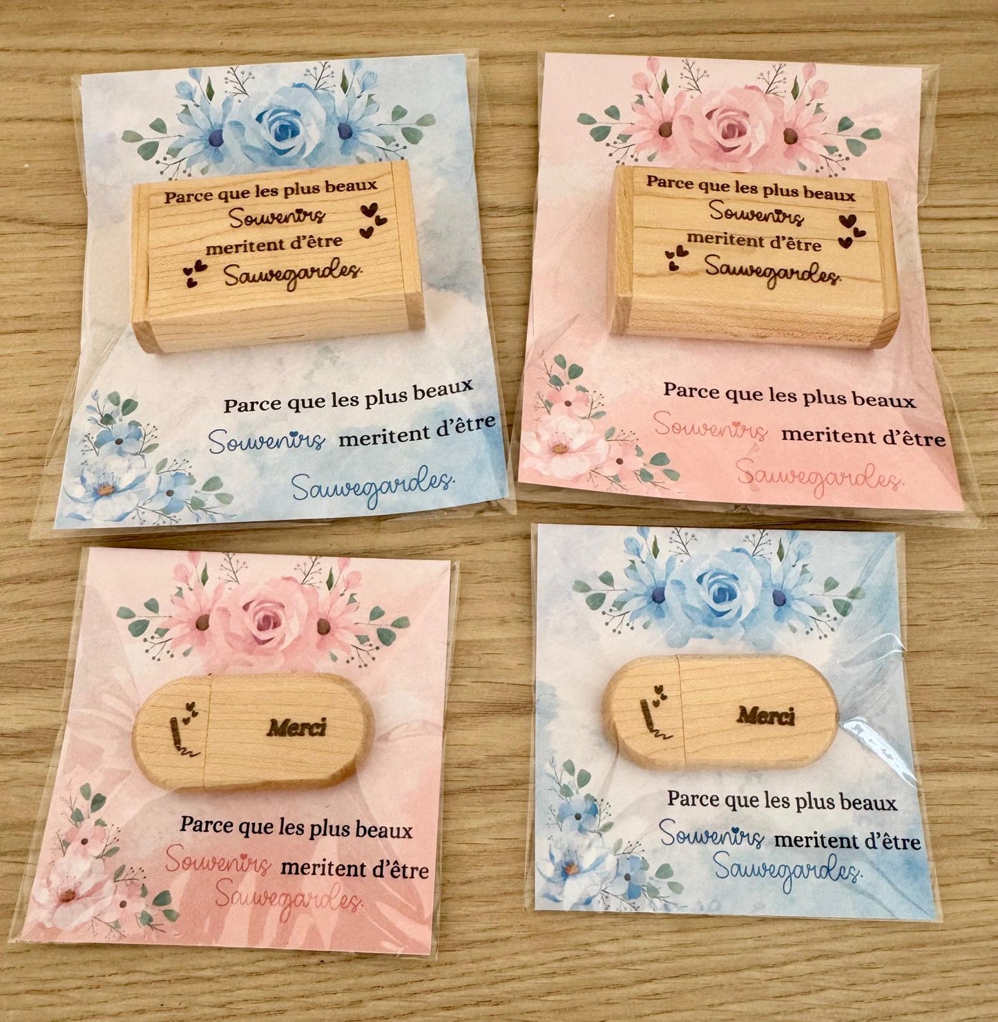 💾 Clé USB 8Go – Avec ou sans boîte souvenir gravée 🌸