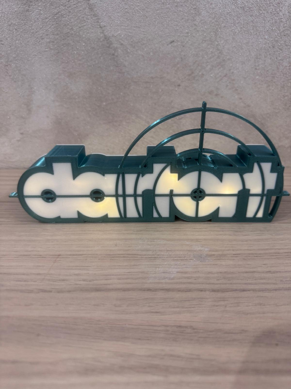 Lampe LED porte-fléchettes imprimée en 3D