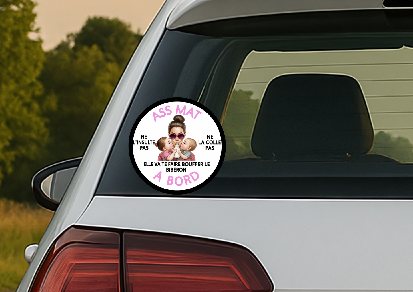 🚗✨ Car Sticker – "CHILDMINDER ON BOARD" – Humor & Protection
