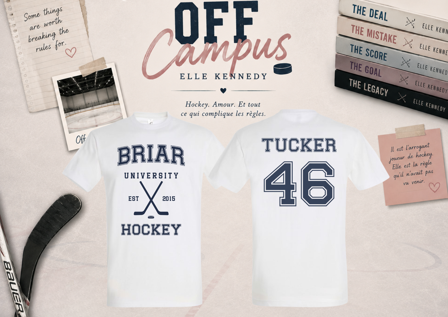 Briar University Hockey T-Shirt – White – Off Campus