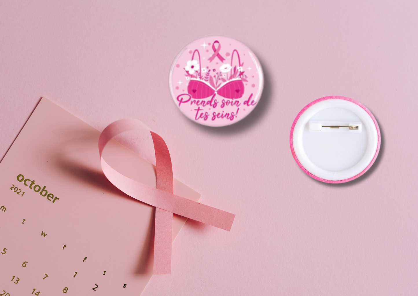 Broches Octobre Rose (16 modèles)