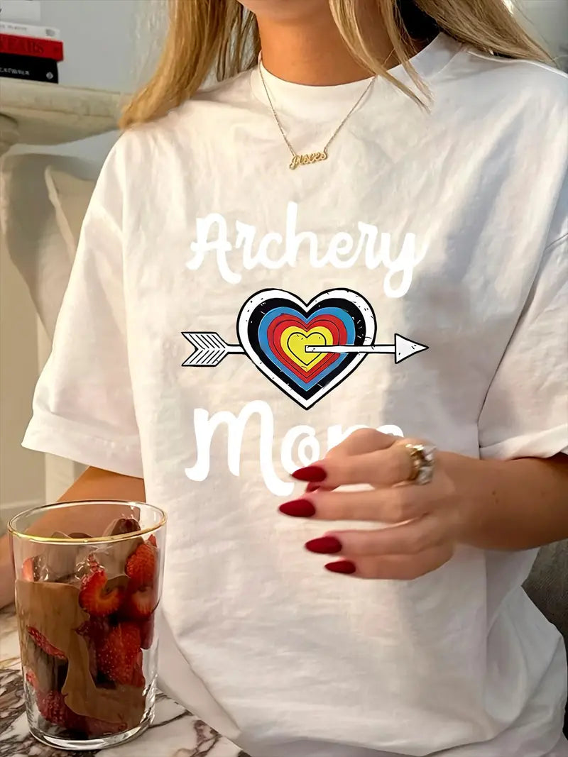 ❤️🏹 Tee-shirt "ARCHERY MOM" - Cœur cible pour mamans archères