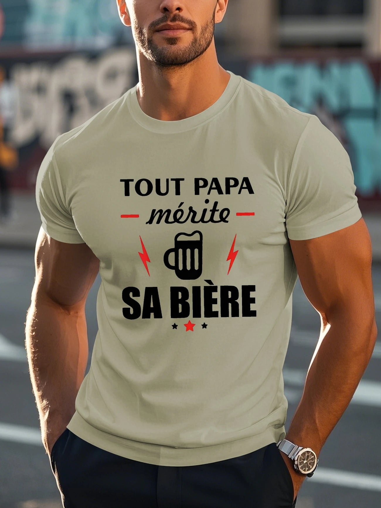 👕 T-Shirt Humoristique - Tout Papa mérite sa bière 🍺