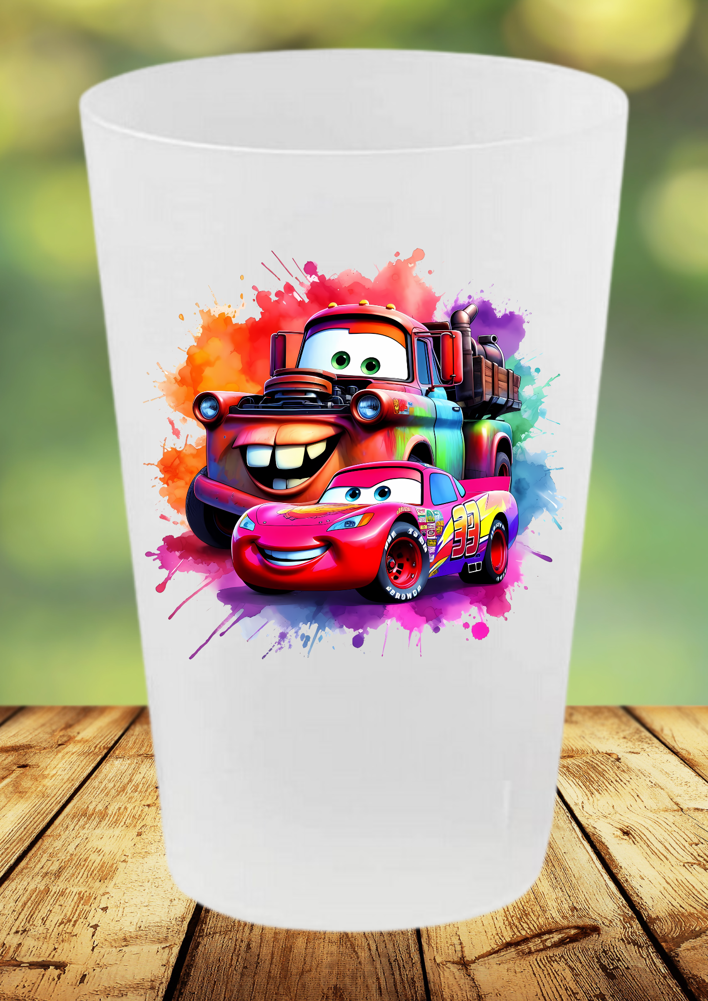 🥤 Gobelet Réutilisable Cars – Flash McQueen & Amis 🚗✨