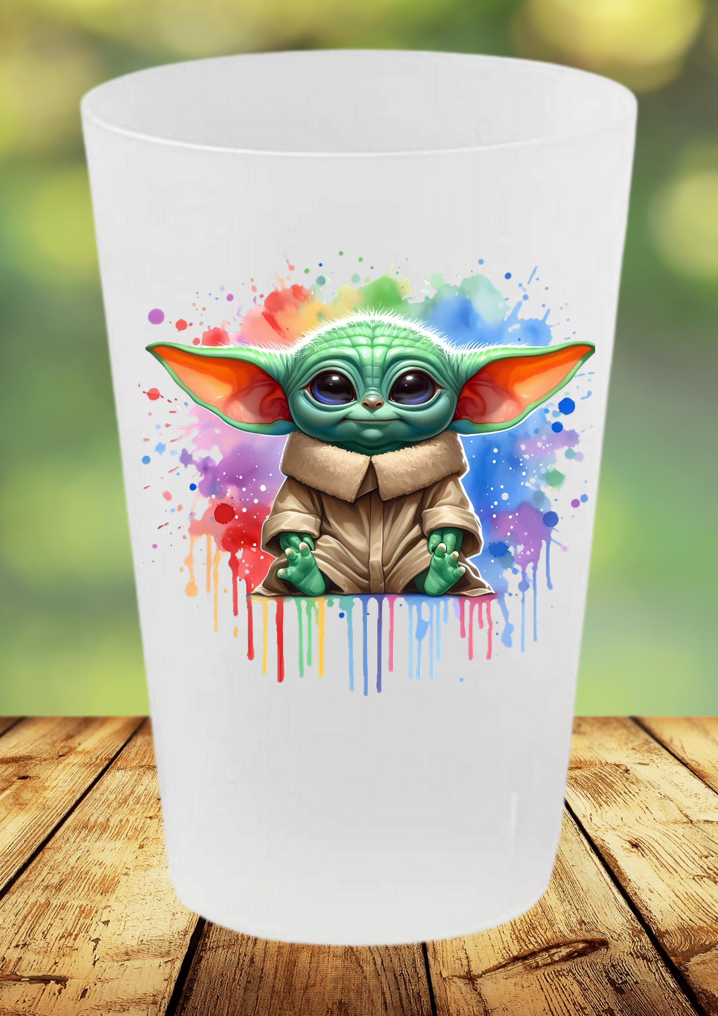🥤 Gobelet Réutilisable Baby Yoda – Collection Splash 🌌✨