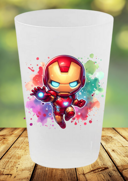 🥤 Gobelet Réutilisable Iron Man – Édition Splash Art