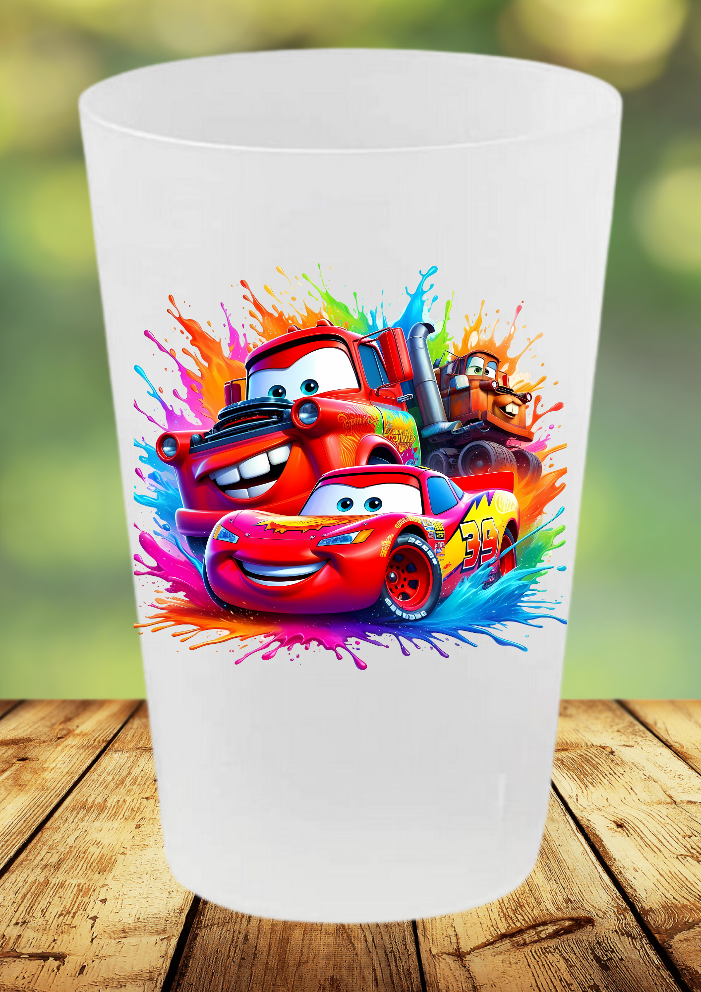 🥤 Gobelet Réutilisable Cars – Flash McQueen & Amis 🚗✨