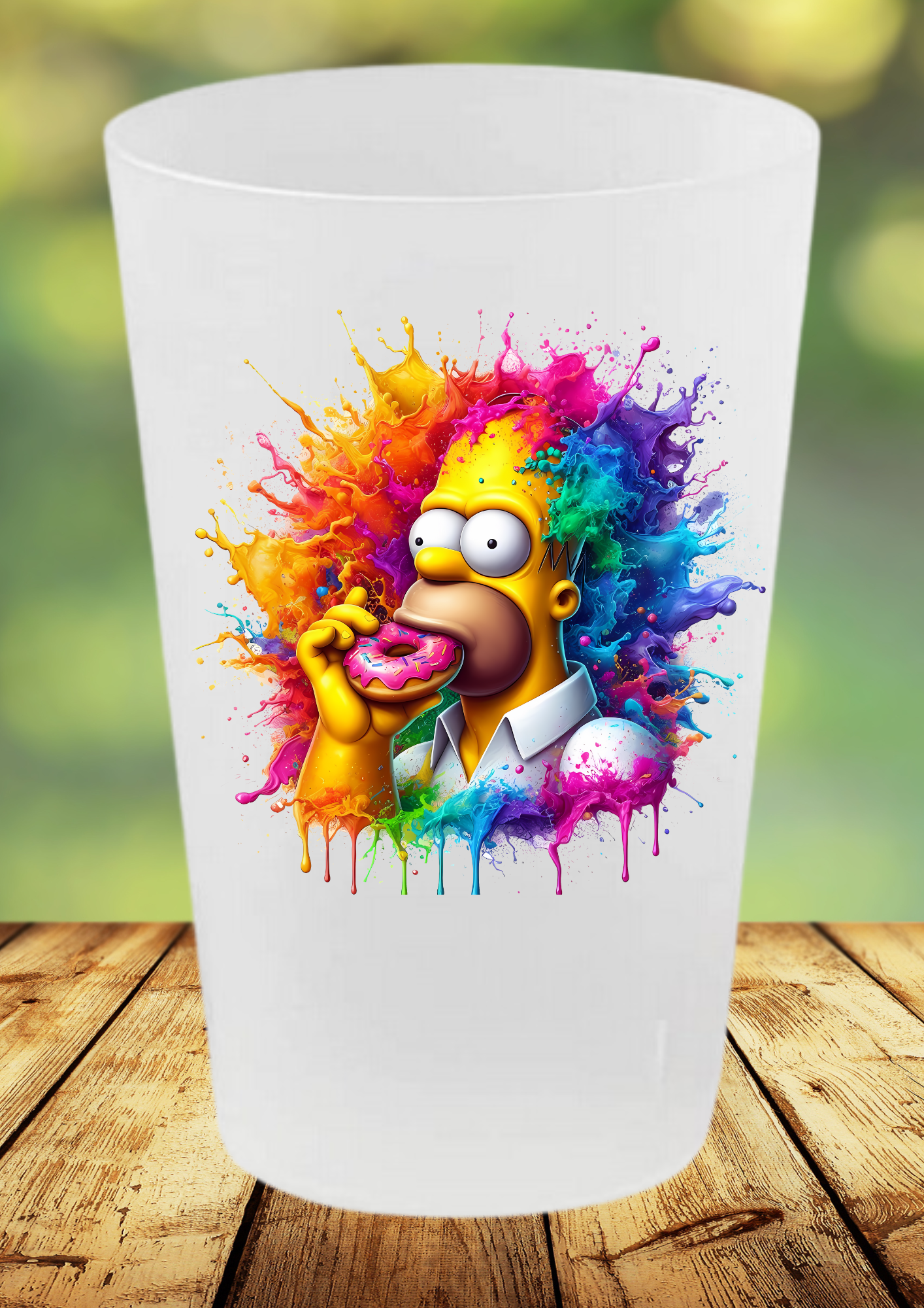 🥤 Gobelet Réutilisable Homer & Bart Splash – Collection Fun & Colorée