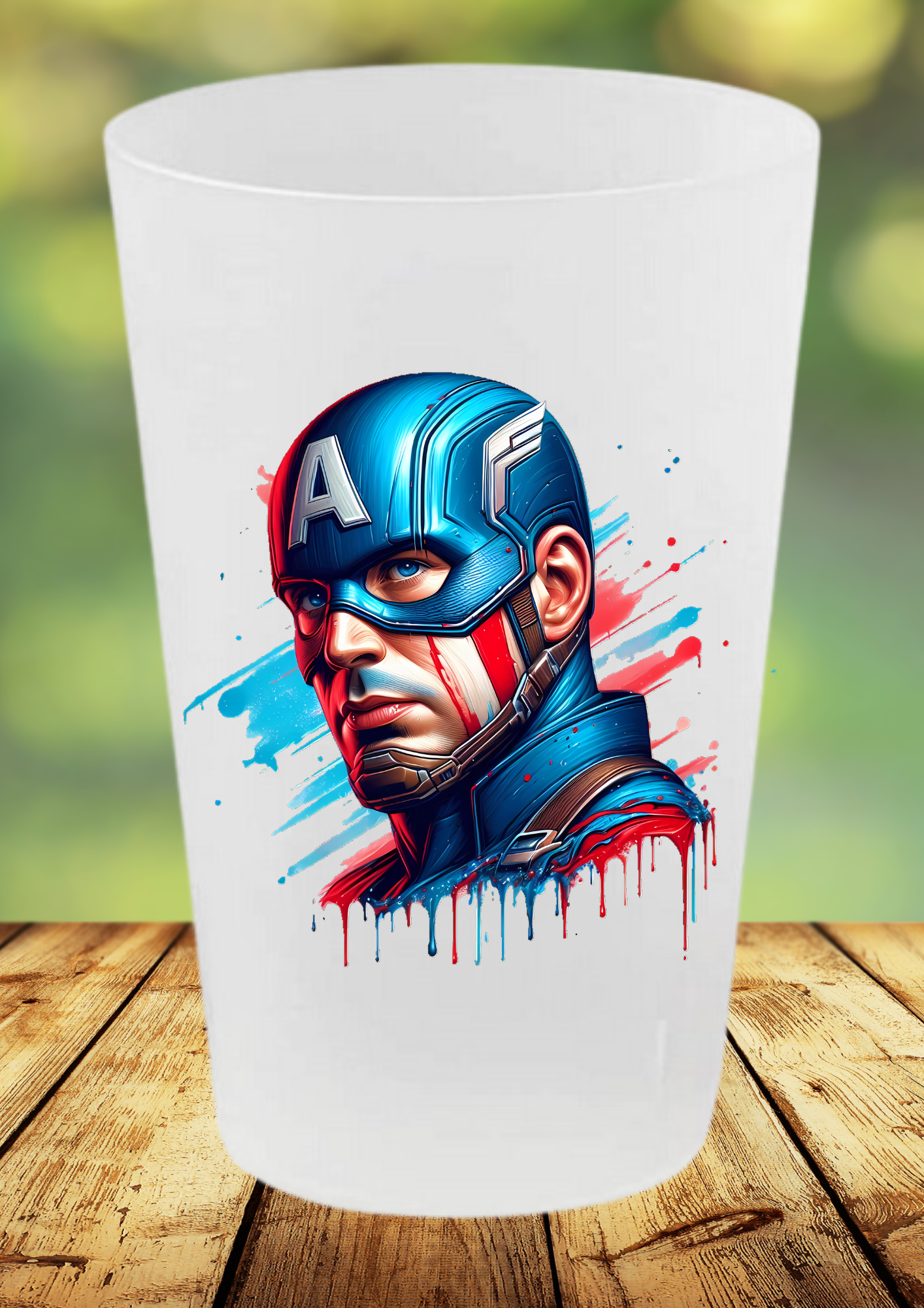 🥤 Gobelet Réutilisable Captain America – Édition Splash Art