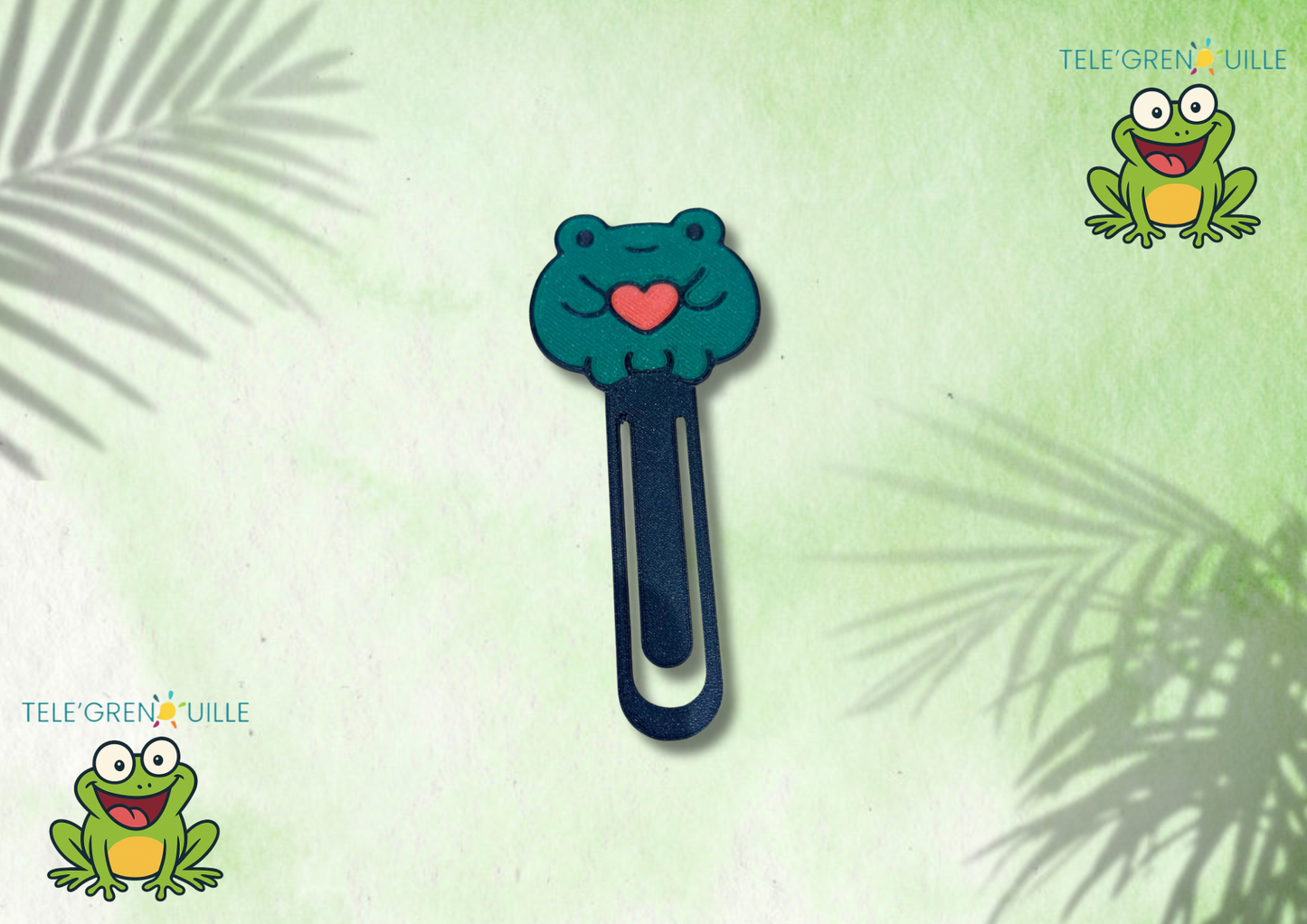 đ Marque-page Grenouille 3D â TĂ©lĂ©grenouille â 3 Couleurs au Choix
