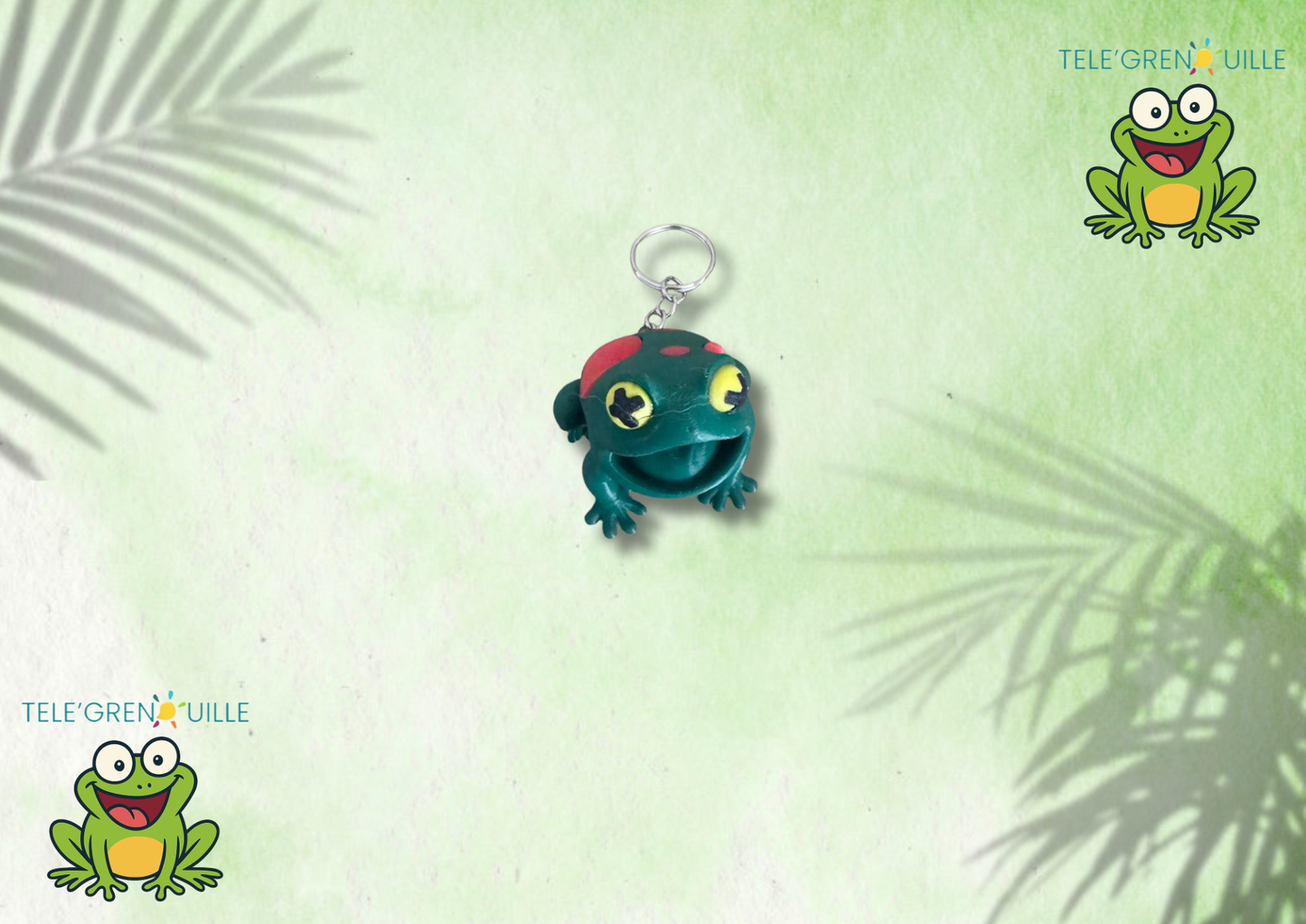 Porte-clé Grenouille 3D – Télégrenouille – 3 Couleurs au Choix