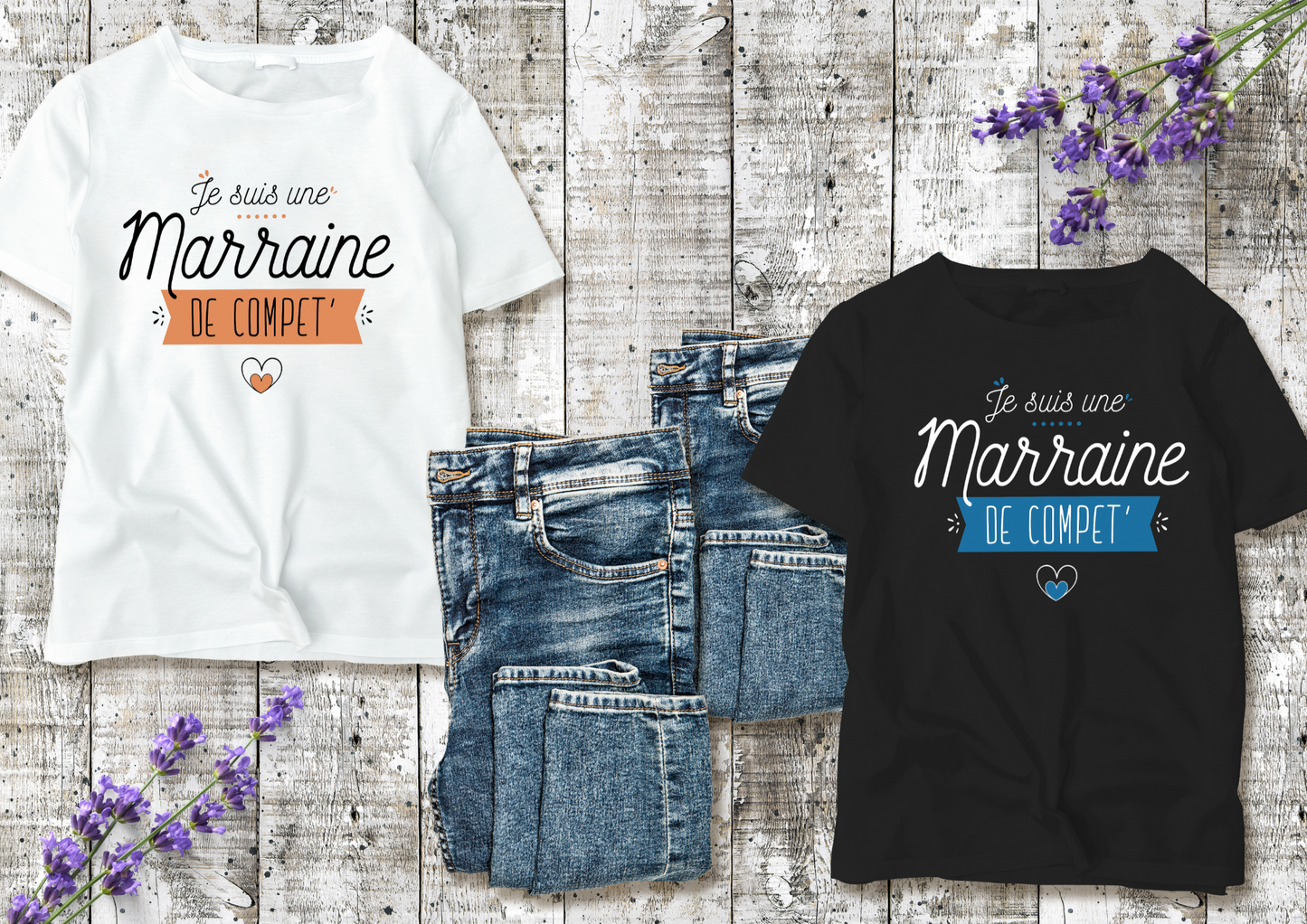 👕 T-shirt Femme – "Je suis une Marraine de Compet’"