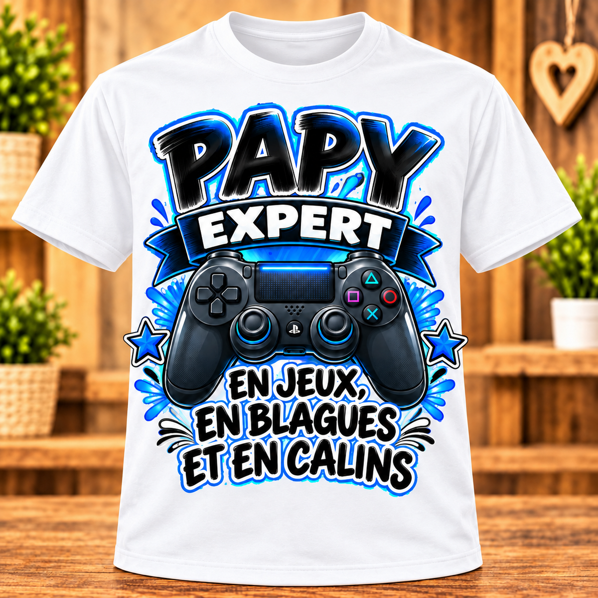 T-shirt Papy expert – En jeux, en blagues et en câlins