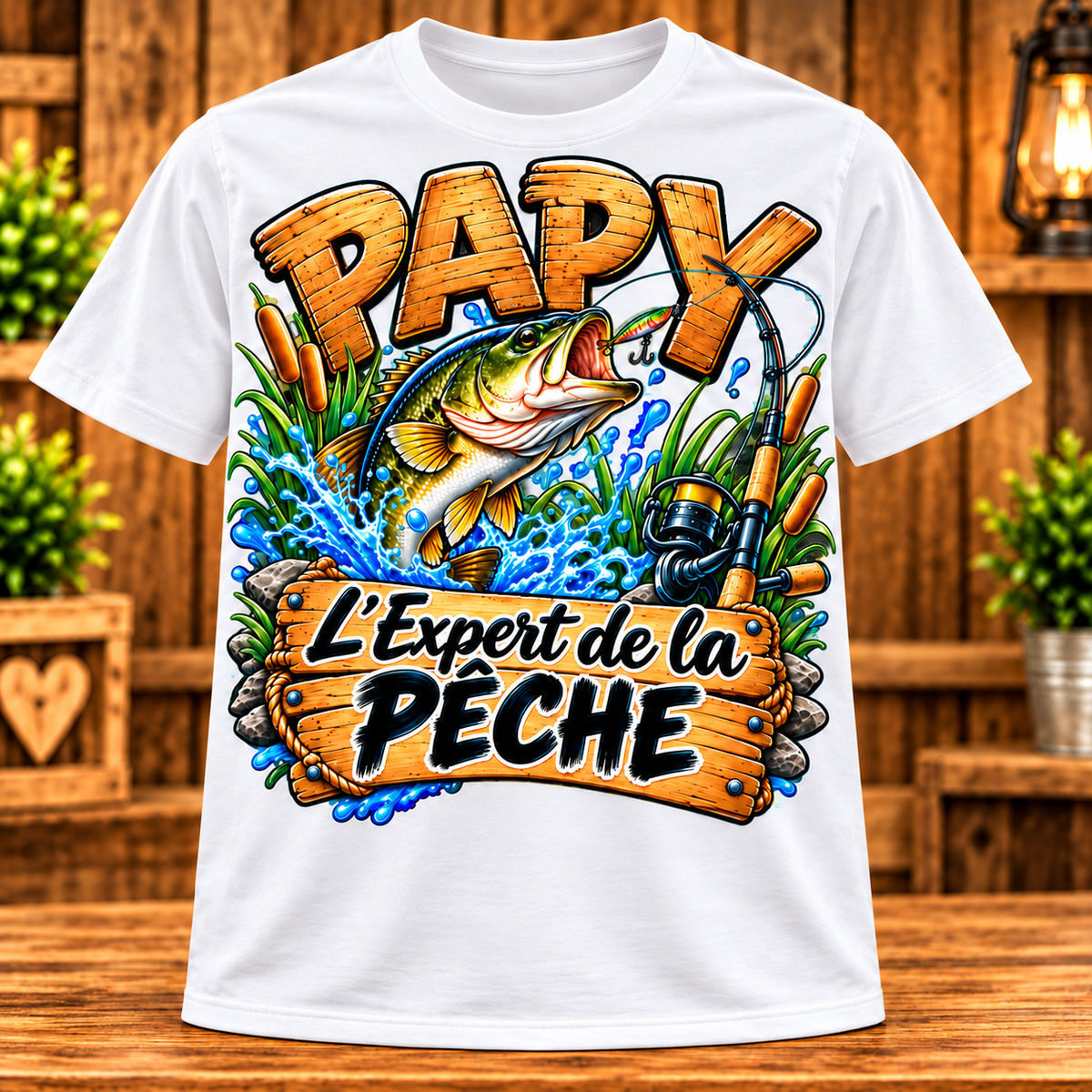 T-shirt Papy – L’Expert de la pêche